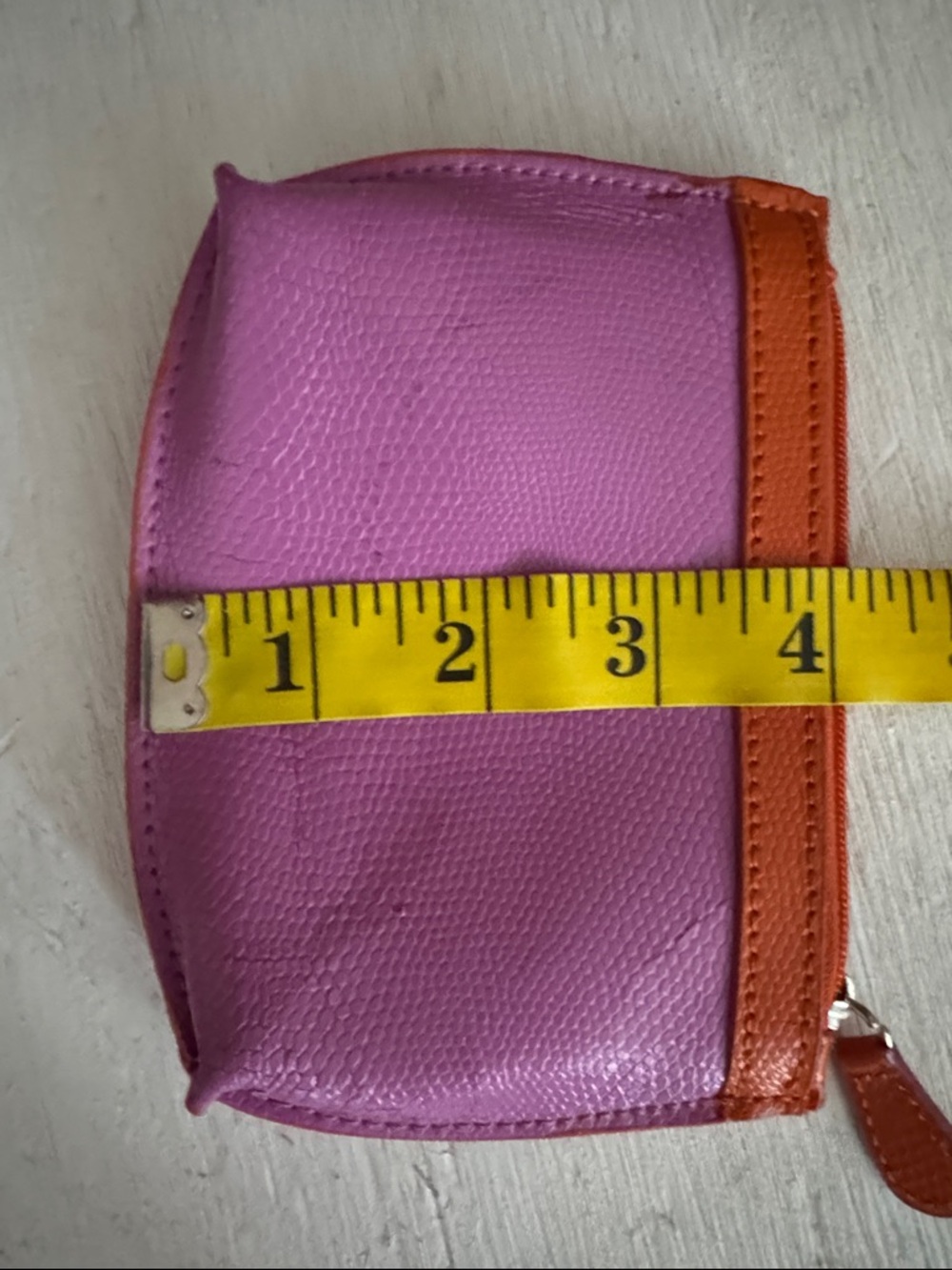 Baekgaard Pink & Orange Zip Coin Zipper Pouch - Picture 8 of 9